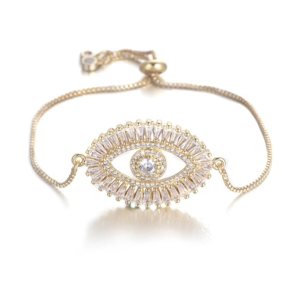 Jewelry - GOLD Evil Eye CZ Bracelet
